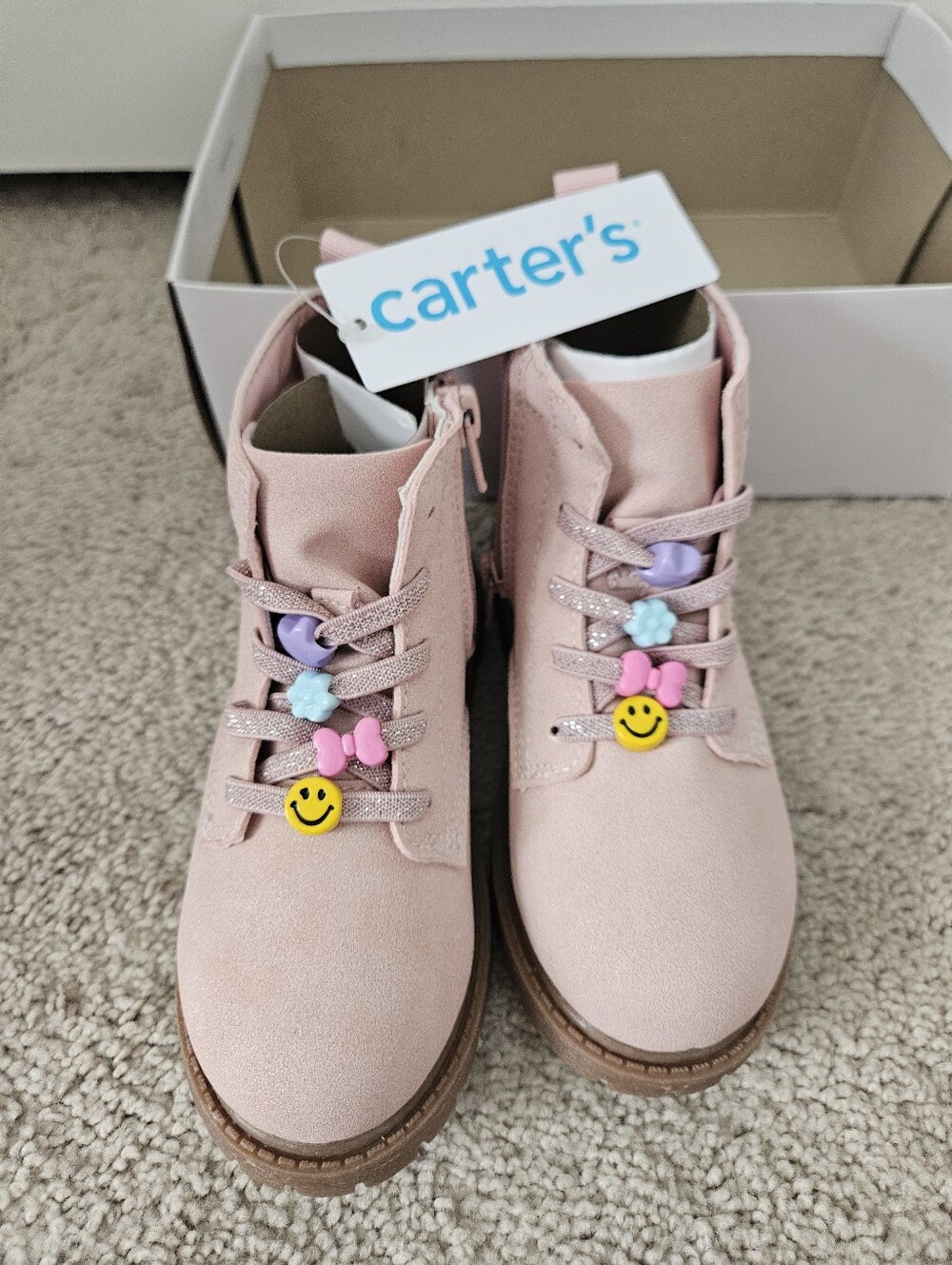 New In Box Carter's Beatris Toddler Girls Casual Ankle Boots Size 10 - Picture 2 of 14